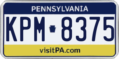 PA license plate KPM8375