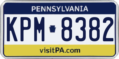 PA license plate KPM8382