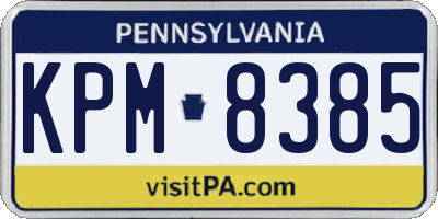 PA license plate KPM8385