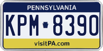 PA license plate KPM8390