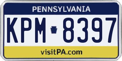 PA license plate KPM8397