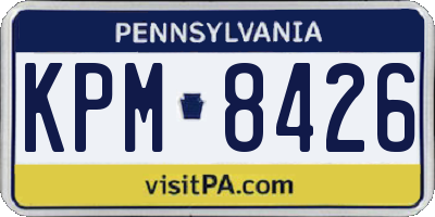 PA license plate KPM8426