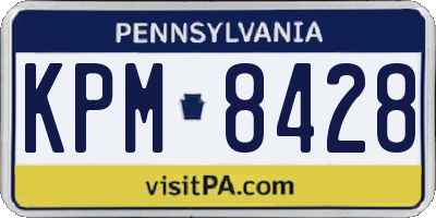 PA license plate KPM8428