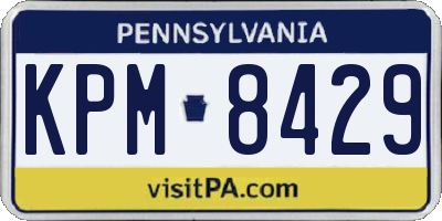 PA license plate KPM8429