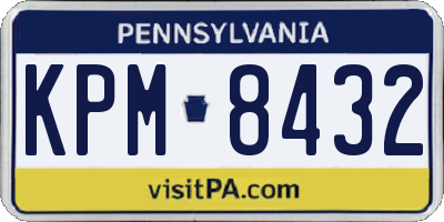 PA license plate KPM8432