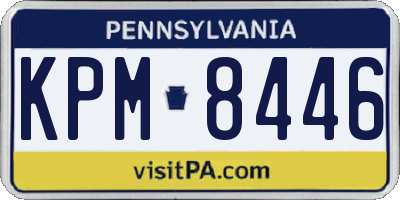 PA license plate KPM8446