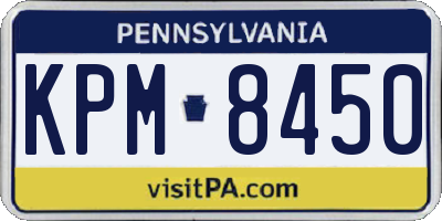 PA license plate KPM8450