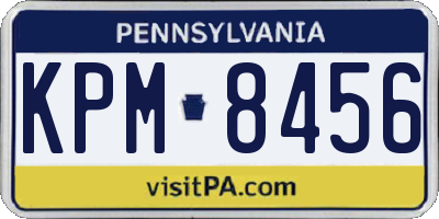 PA license plate KPM8456