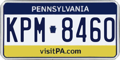 PA license plate KPM8460