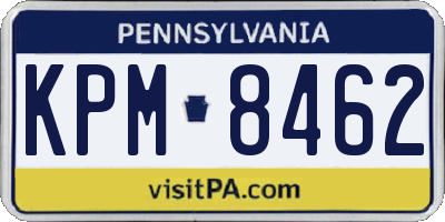 PA license plate KPM8462