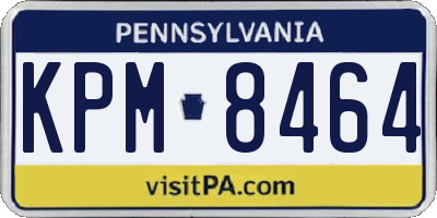 PA license plate KPM8464