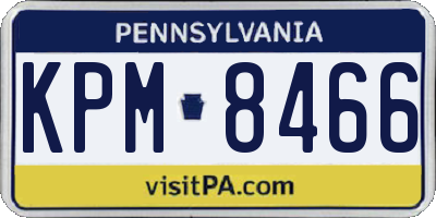 PA license plate KPM8466