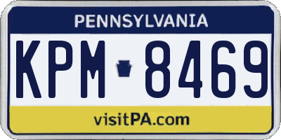 PA license plate KPM8469