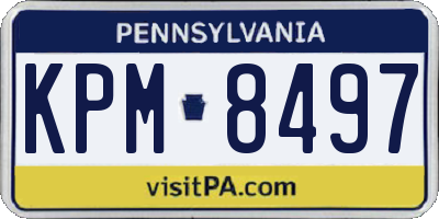 PA license plate KPM8497