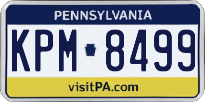 PA license plate KPM8499