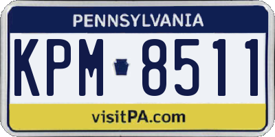 PA license plate KPM8511