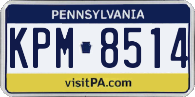 PA license plate KPM8514