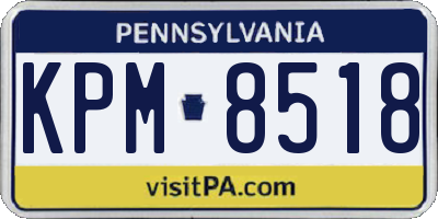 PA license plate KPM8518