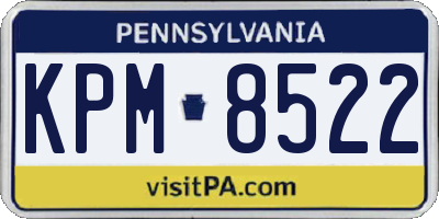 PA license plate KPM8522