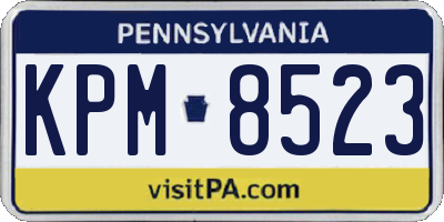 PA license plate KPM8523