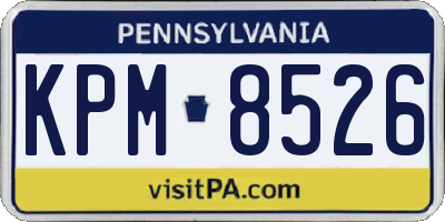 PA license plate KPM8526