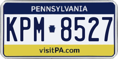 PA license plate KPM8527