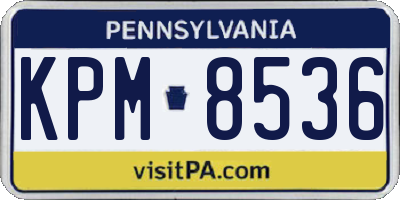 PA license plate KPM8536