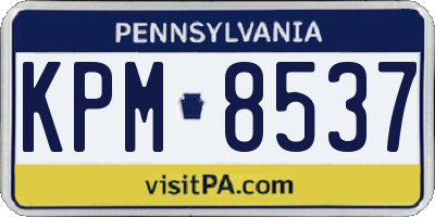 PA license plate KPM8537
