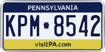 PA license plate KPM8542