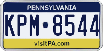 PA license plate KPM8544