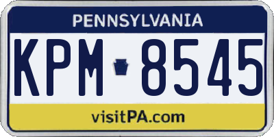 PA license plate KPM8545