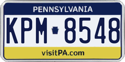 PA license plate KPM8548
