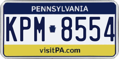 PA license plate KPM8554