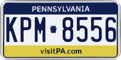 PA license plate KPM8556