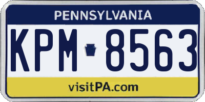 PA license plate KPM8563