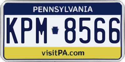 PA license plate KPM8566