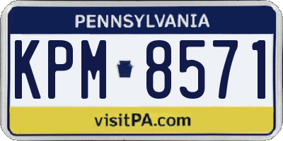 PA license plate KPM8571