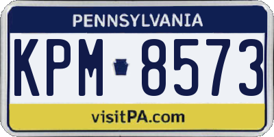 PA license plate KPM8573