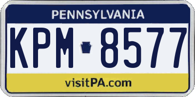 PA license plate KPM8577
