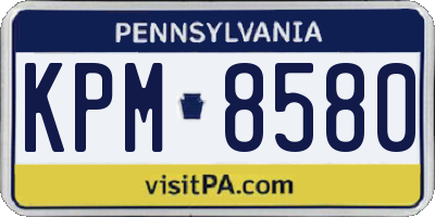 PA license plate KPM8580