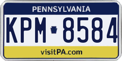 PA license plate KPM8584