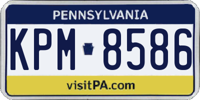 PA license plate KPM8586