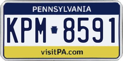 PA license plate KPM8591