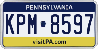 PA license plate KPM8597