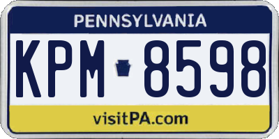 PA license plate KPM8598