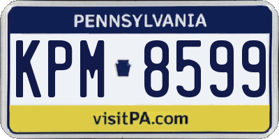 PA license plate KPM8599