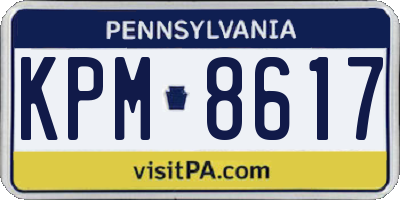 PA license plate KPM8617