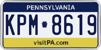 PA license plate KPM8619