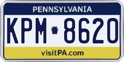 PA license plate KPM8620
