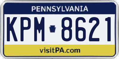 PA license plate KPM8621